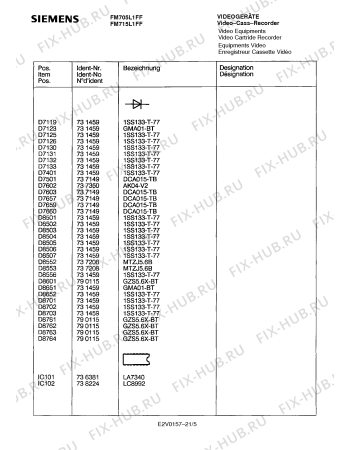 Схема №19 FM705L1FF с изображением Инструкция по эксплуатации для видеотехники Siemens 00530858