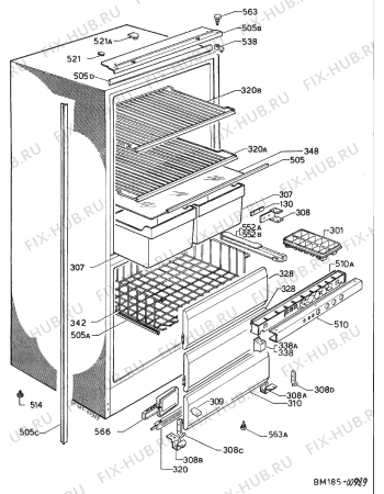 Взрыв-схема холодильника Zanussi ZI22/95 - Схема узла Housing 001