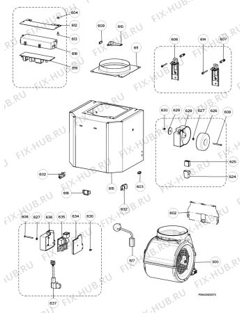 Взрыв-схема вытяжки Juno Electrolux JDK5575E - Схема узла Section 4