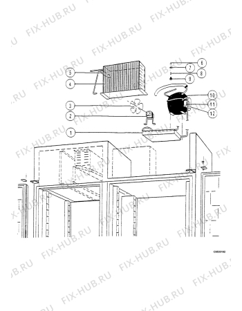 Взрыв-схема холодильника Electrolux BSF1400L - Схема узла Functional parts