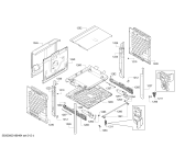 Схема №8 B46C74N3 с изображением Монтажный набор для плиты (духовки) Bosch 00622497