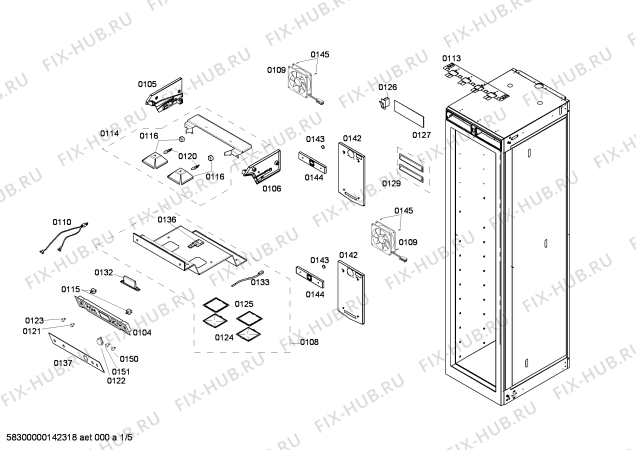 Схема №5 RW464760 с изображением Плата для холодильной камеры Bosch 00681432