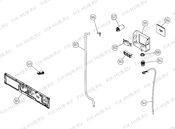 Взрыв-схема стиральной машины Asko T702C US   -White #10770210 (340751, TD25.1) - Схема узла 05