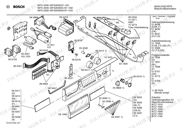 Схема №4 WFS2030 с изображением Вкладыш в панель для стиралки Bosch 00094417