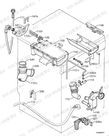 Взрыв-схема стиральной машины Electrolux EW1232I - Схема узла Hydraulic System 272