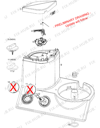 Схема №4 Multiquick 3 Kitchen machine K600 White с изображением Электромотор для кухонного комбайна BRAUN 7322010954