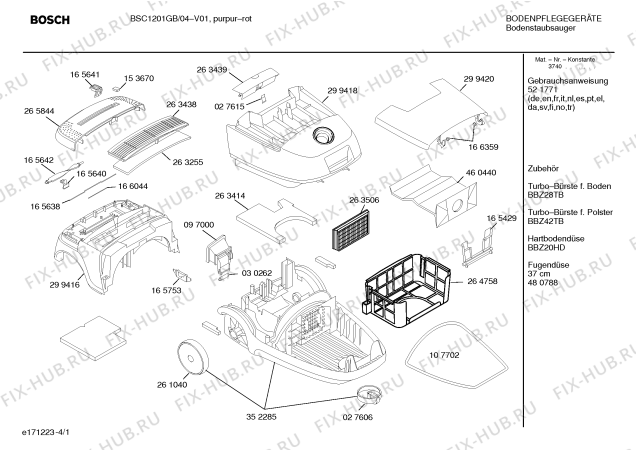 Схема №3 VS73C03 SUPER M ELECTRONIC 1500W с изображением Модуль для пылесоса Bosch 00172728