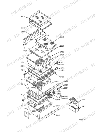 Схема №10 ARG 488/G/BLACK с изображением Дверца для холодильника Whirlpool 481245388016