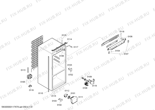 Схема №3 KI20FA50 с изображением Блок питания для холодильника Siemens 00622211