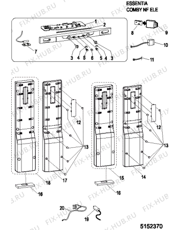 Взрыв-схема холодильника Indesit IB34AAFX (F082074) - Схема узла