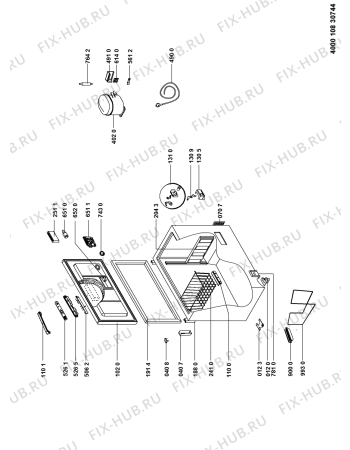 Схема №1 CS1A 400 FM H (UK) с изображением Вставка для холодильной камеры Whirlpool 481010812638