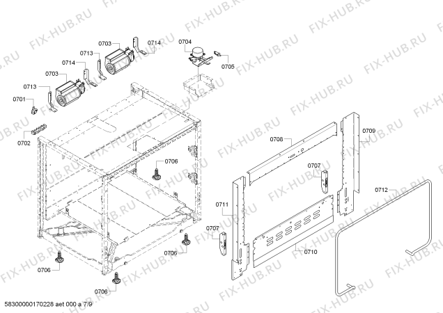 Схема №9 PRD366GHU с изображением Панель управления для плиты (духовки) Bosch 00683738