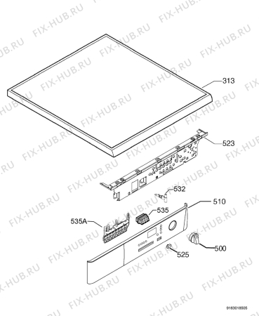 Взрыв-схема сушильной машины Aeg Electrolux TN73470 - Схема узла Command panel 037