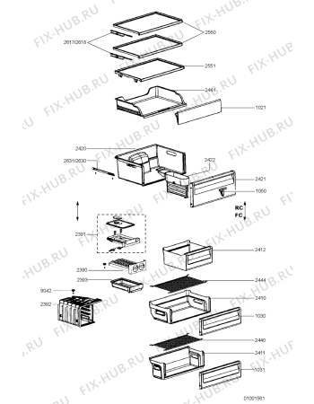 Схема №4 ARC 8140 с изображением Покрытие для холодильника Whirlpool 481244048413