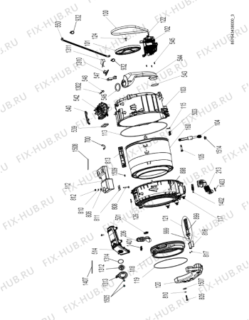 Схема №8 AWZ9614F с изображением Ручка (крючок) люка для стиралки Whirlpool 482000020920