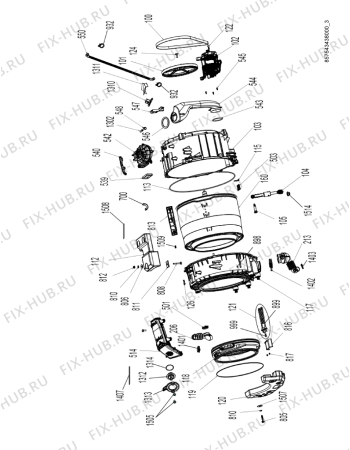 Схема №8 AWZ9614F с изображением Клавиша для стиралки Whirlpool 482000020683