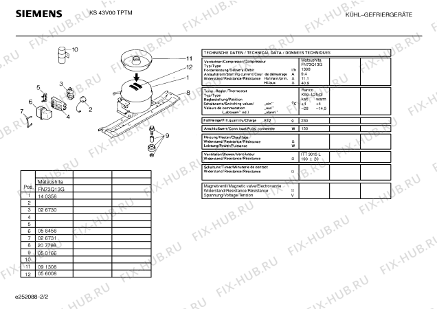 Взрыв-схема холодильника Siemens KS43V00TPTM - Схема узла 02