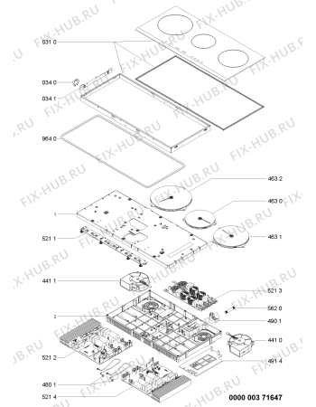 Схема №1 ETI 6730/1 с изображением Обшивка для плиты (духовки) Whirlpool 480121100604