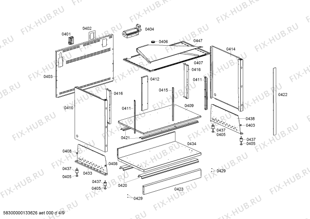 Схема №9 F3430N0NL Neff с изображением Ручка управления духовкой для духового шкафа Bosch 00601325