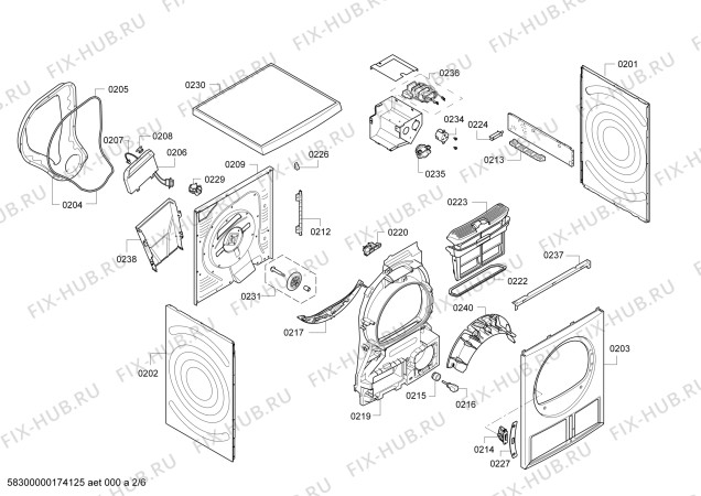 Схема №6 WTB86202UC Axxis + с изображением Крышка для сушилки Bosch 00753725