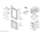 Схема №3 KGV36X43 с изображением Дверь для холодильной камеры Bosch 00246956