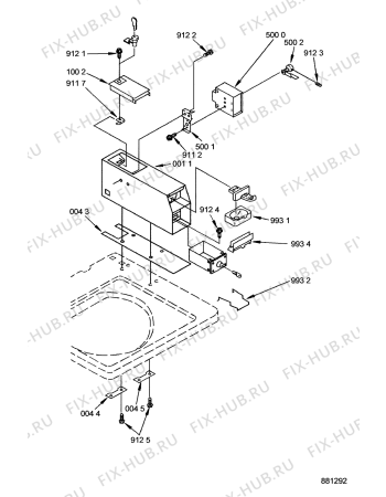 Схема №9 AWM 921 с изображением Проводка для стиральной машины Whirlpool 481232058023