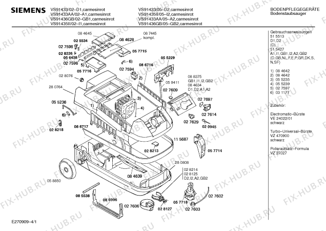 Схема №3 VS7113900 068.975-2 с изображением Кабельная катушка для пылесоса Siemens 00085426