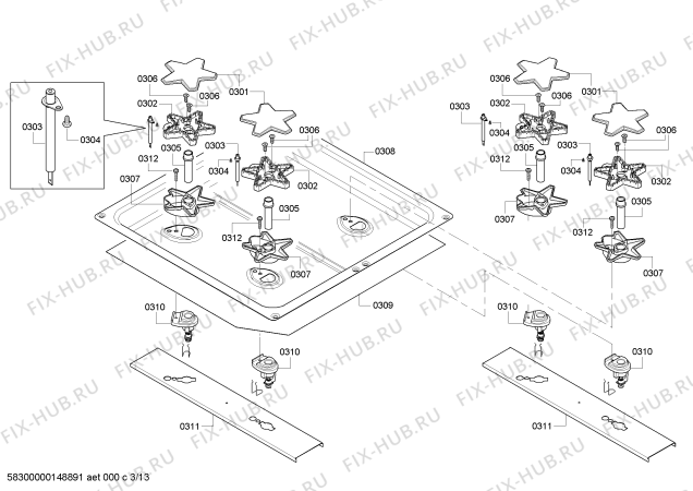 Схема №12 PRD486GDHC с изображением Плата для электропечи Bosch 00685621