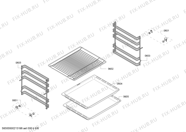 Взрыв-схема плиты (духовки) Bosch HKN390150 - Схема узла 06