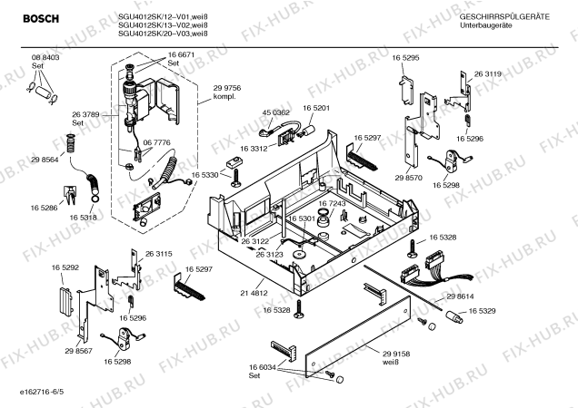 Схема №6 SGU4002DK с изображением Инструкция по эксплуатации для посудомойки Bosch 00521516