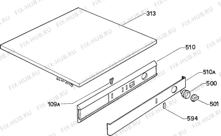 Взрыв-схема стиральной машины Zanussi Z77.11G - Схема узла Command panel 037