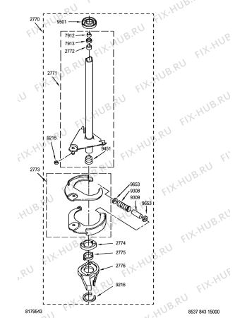 Взрыв-схема сушильной машины Whirlpool LBR8543 (F092152) - Схема узла