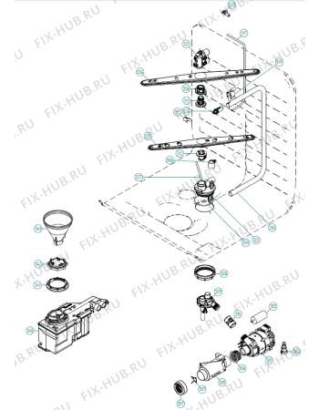 Взрыв-схема посудомоечной машины Gorenje VA6611QTUU-A02 NL   -VA6611QTUU-A02 (900001401, DW70.3) - Схема узла 03