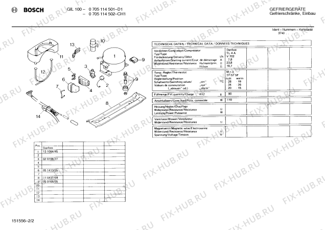 Схема №2 0705134192 GIL130 с изображением Клапан для холодильной камеры Bosch 00113883