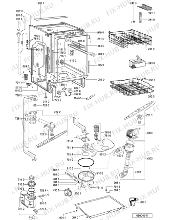 Схема №4 CW 195 с изображением Микромодуль для посудомоечной машины Whirlpool 481221838617