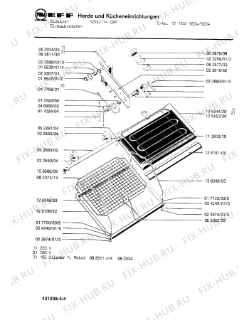 Схема №4 1313035604 1035/114CSM с изображением Переключатель для электропечи Bosch 00052124