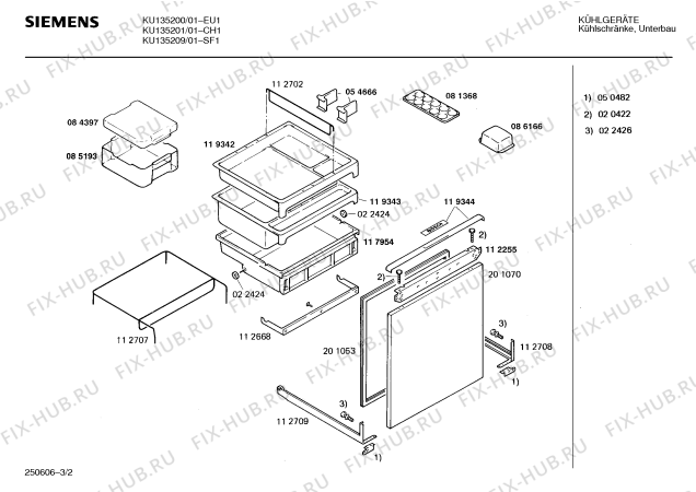 Схема №3 K4350X0 с изображением Цокольная панель для холодильной камеры Bosch 00117571