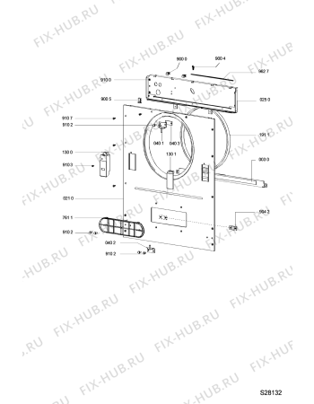 Схема №9 TRK 4060 с изображением Уплотнитель для сушилки Whirlpool 481246658015