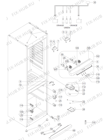 Взрыв-схема холодильника Upo RF83221L (416648, HZS35664) - Схема узла 02