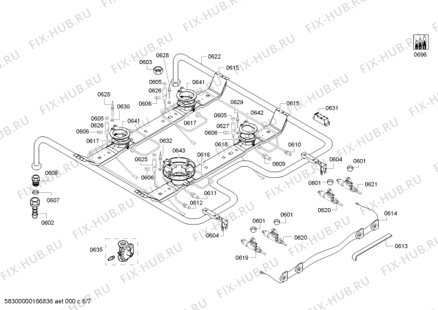Схема №7 HGV74W355A с изображением Каталитическое покрытие для электропечи Bosch 00689101