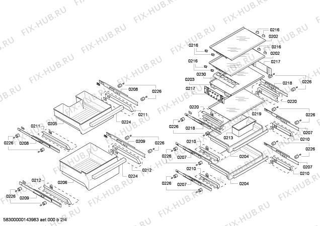 Схема №4 K8315X0RU с изображением Модуль для холодильной камеры Siemens 00651226