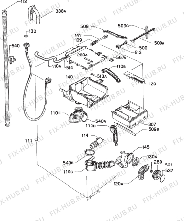 Взрыв-схема стиральной машины Privileg 022831 2 - Схема узла Hydraulic System 272