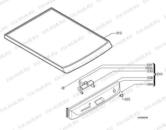 Взрыв-схема посудомоечной машины Zanussi Electrolux ZSF6161X - Схема узла Command panel 037