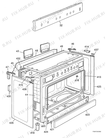 Взрыв-схема комплектующей Zanussi ZX9050WGDT - Схема узла Section 4