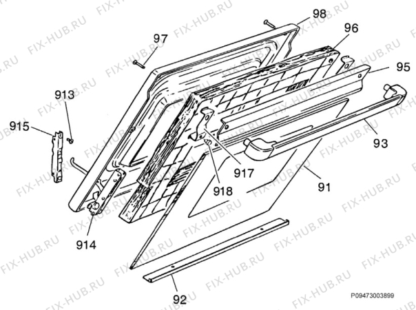 Взрыв-схема комплектующей Zanussi ZX5050E - Схема узла Section 4