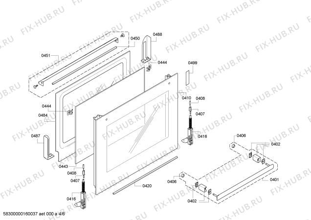 Взрыв-схема плиты (духовки) Bosch HBG78B720 - Схема узла 04