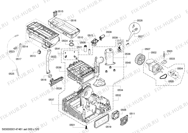 Схема №4 WTW84561FG с изображением Вкладыш для сушилки Bosch 00621477