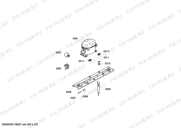 Схема №3 KGX28846TI с изображением Клавиша Bosch 00168248