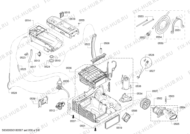 Схема №6 WD260101 Gaggenau с изображением Модуль управления, запрограммированный для сушилки Bosch 00630814