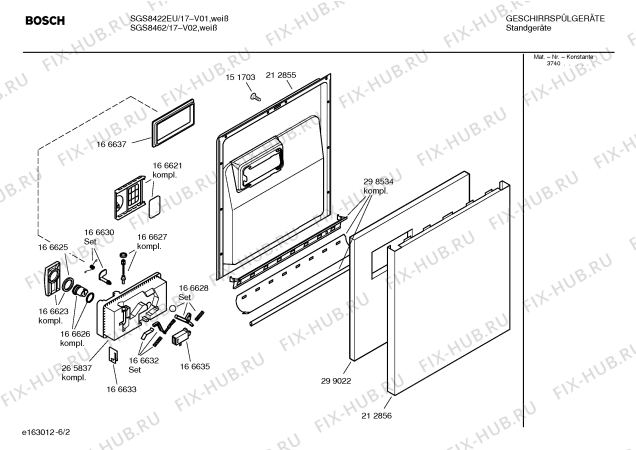 Схема №6 SGS8462 Exclusiv Jubilee с изображением Инструкция по эксплуатации для посудомоечной машины Bosch 00528248